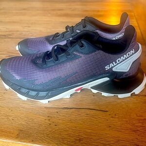 Salomon Women’s AlphaCross 4 Hiking Shoe Black/Purple Mesh Size 9